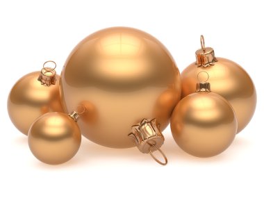 Christmas ball adornment decoration golden New Year's Eve
