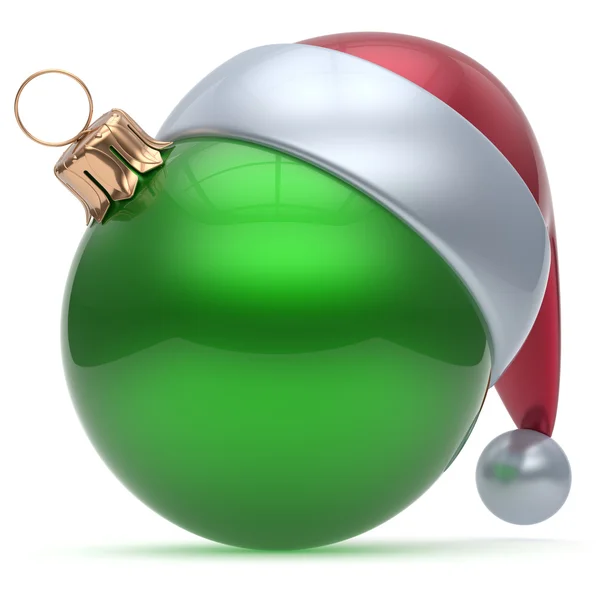 Christmas ball ornament green New Year's Eve adornment — Stock Photo, Image