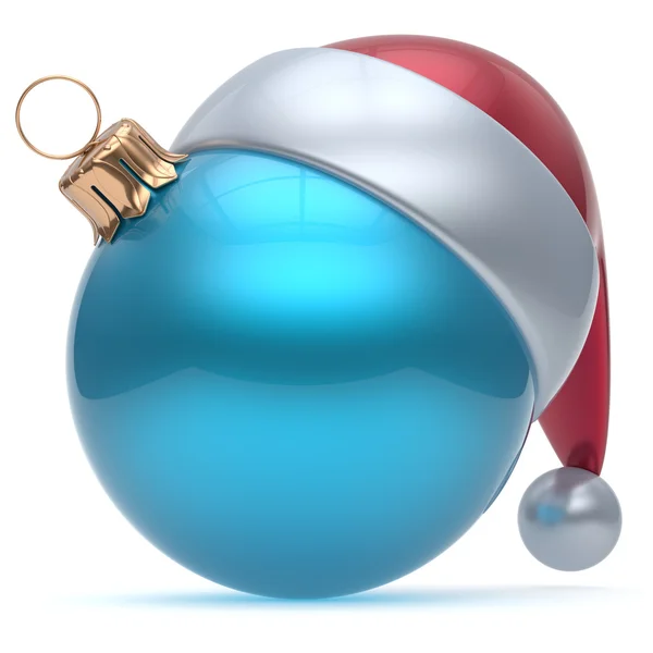 Christmas ball ornament blue New Year's Eve adornment bauble — Stock Photo, Image