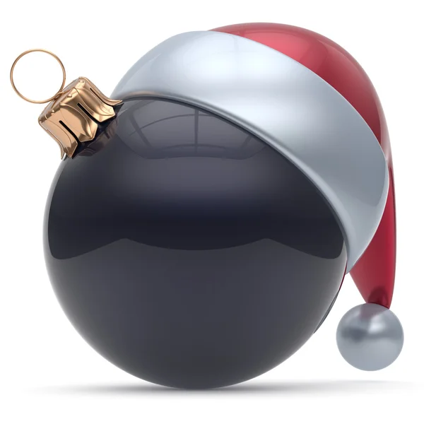Christmas ball ornament black New Year's Eve adornment — Stock Photo, Image