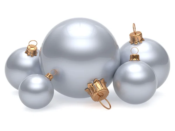 Weihnachtskugel Schmuck Dekoration weiß Neujahr Schmuck — Stockfoto