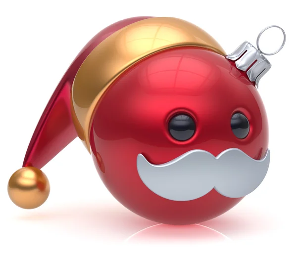 Christmas ball emoticon New Year's Eve bauble Santa avatar — ストック写真