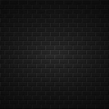 Siyah arka plan. Tuğla duvar doku.