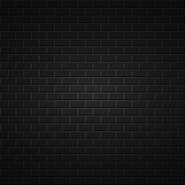 Czarne tło. Brick wall texture. — Wektor stockowy