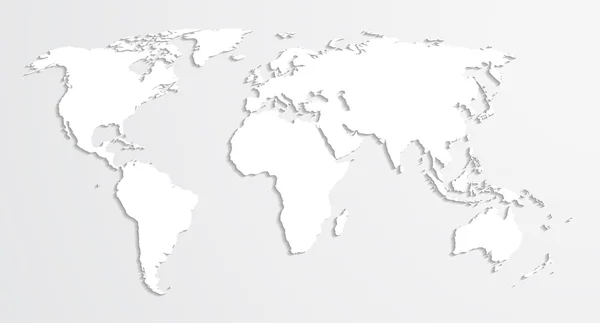 Carte vectorielle mondiale . — Image vectorielle