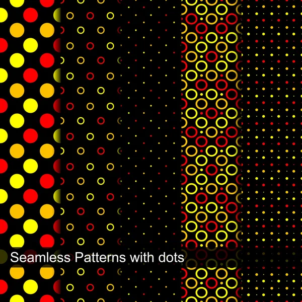 Коллекция точечных бесшовных шаблонов . — стоковый вектор