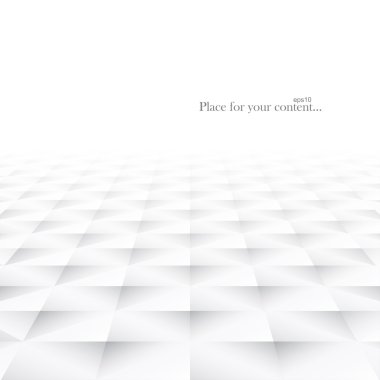 Arka plan beyaz geometrik şekillerle.