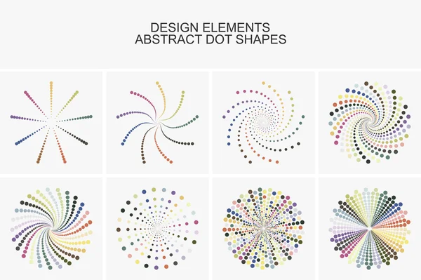 Formas de ponto coloridas abstratas . — Vetor de Stock