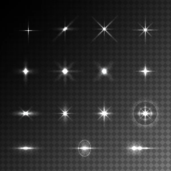 Collection of vector light effects. — Stock Vector