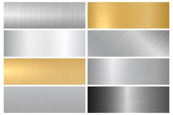 Metal bright textures. — Stock Vector