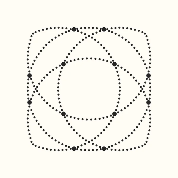 Vector bezaaid geometrische vorm. — Stockvector