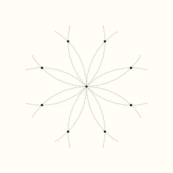 ベクトルの幾何学的形状を点線. — ストックベクタ