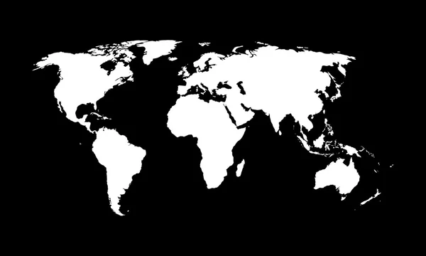 Kaart van de wereld, vector. — Stockvector