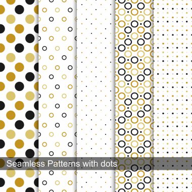 Collection of geometric seamless patterns  clipart