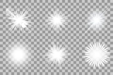 Collection of vector lights effect. clipart