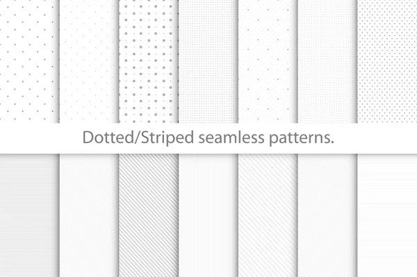 Collection of seamless dotted patterns. — Stock Vector