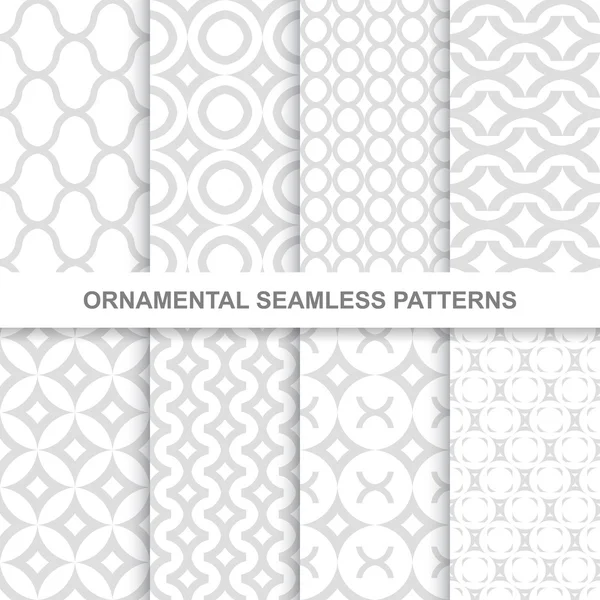 Ornamental seamless patterns — Stock Vector