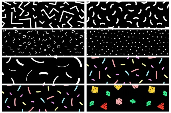 Renk örnekleri memphis desen koleksiyonu