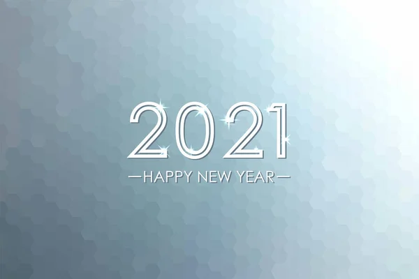Happy New Year 2021 banner, poster, invitation, and etc. Holiday light abstract background. Bright festive deign — 图库矢量图片