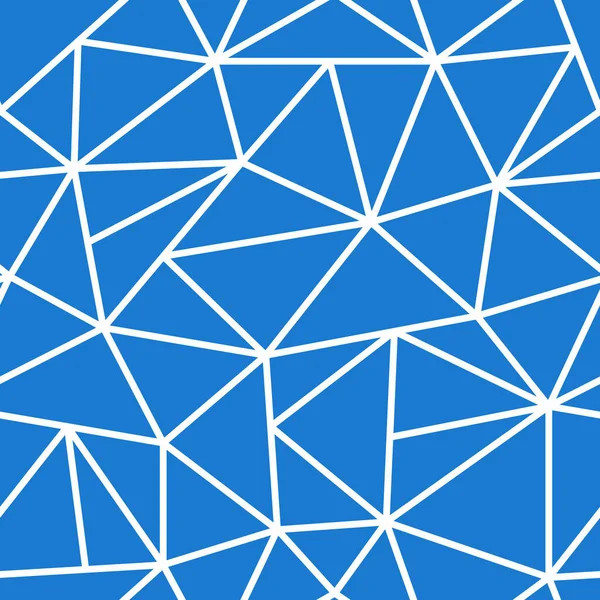 Vektorový bezproblémový geometrický obrazec - nekonečná struktura trojúhelníku. Modré abstraktní opakovatelné mnohoúhelníkové pozadí — Stockový vektor