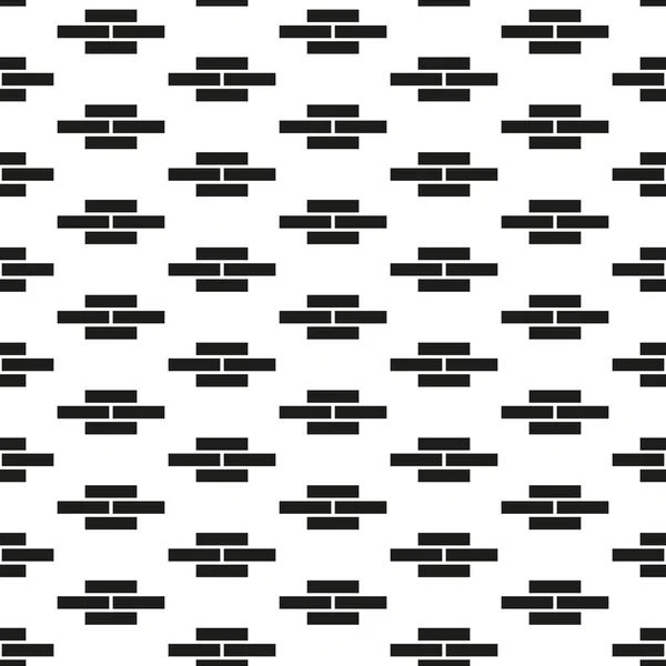 벡터가 없는 기하학적 패턴이죠. 단순 한 한없이 최소의 배경. 검고 흰 벽돌 벽의 설계 — 스톡 벡터