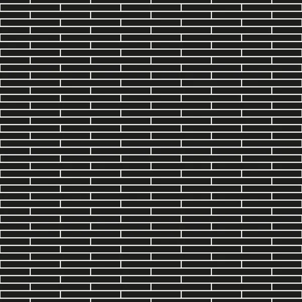 Tuğla duvar vektör arkaplanı - pürüzsüz tek renkli doku. Siyah ve beyaz geometrik tekrarlanabilir tasarım — Stok Vektör