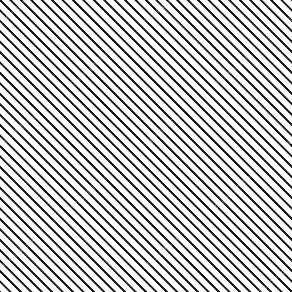 Vector diagonal lines pattern. Seamless striped background. Simple endless black and white texture