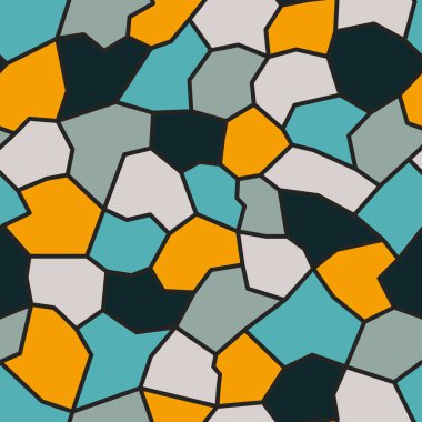 Vektörsüz renk çokgen geometrik desen. Çağdaş tekrarlanabilir soyut arkaplan. Mozaik mozaik çok renkli baskı. Parlak moda, sonsuz doku.