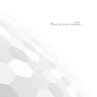 Geometrik şekilli soyut dijital arkaplan. Beyaz ve gri dokular. Vektör illüstrasyonu