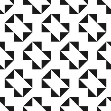 Vektör yaratıcı, kusursuz geometrik desen. Tekstil çizgili siyah beyaz doku. Soyut monokrom kumaş arkaplanı