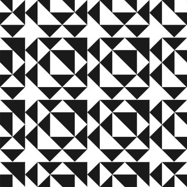 Vektör yaratıcı, kusursuz geometrik desen. Tekstil çizgili siyah beyaz doku. Soyut monokrom kumaş arkaplanı
