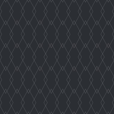 Vektör dikişsiz geometrik desen - karanlık ızgara dokusu. Süslü arkaplan