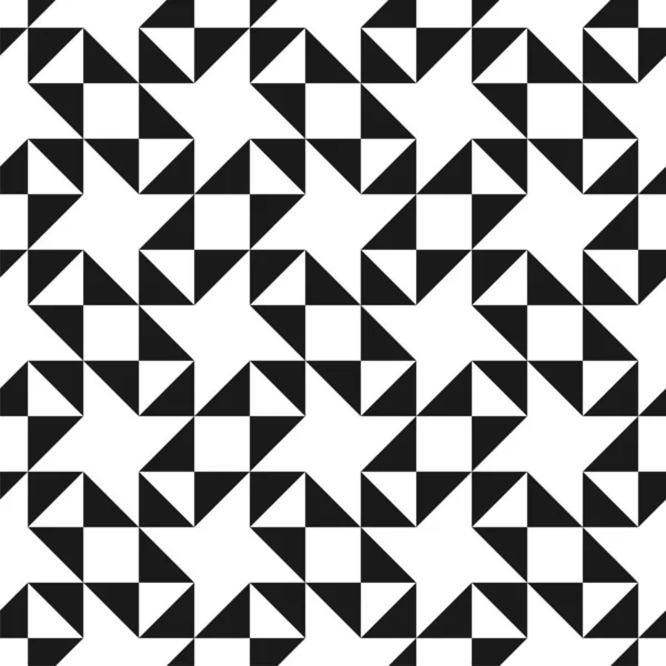 Vector creative seamless geometric pattern. Textile striped black and white texture. Abstract monochrome fabric background — Stock Vector