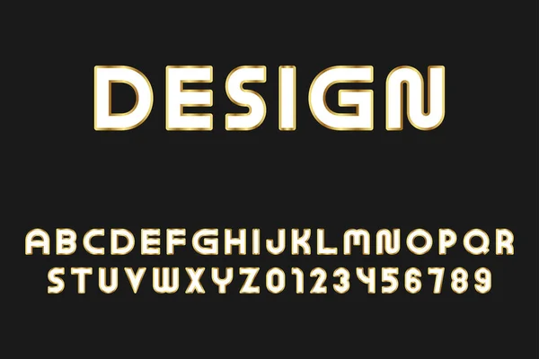 Luxe vector lettertype. Ongewoon Engels alfabet - Latijnse letters. Goud gradiënt ontwerp — Stockvector