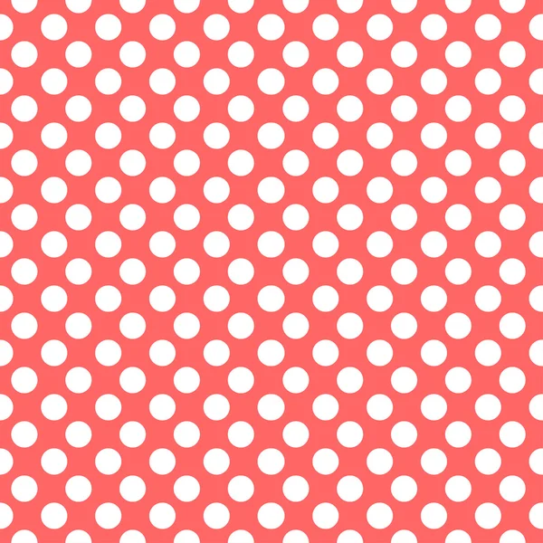 Patrón con puntos, fondo rojo sin costuras — Vector de stock