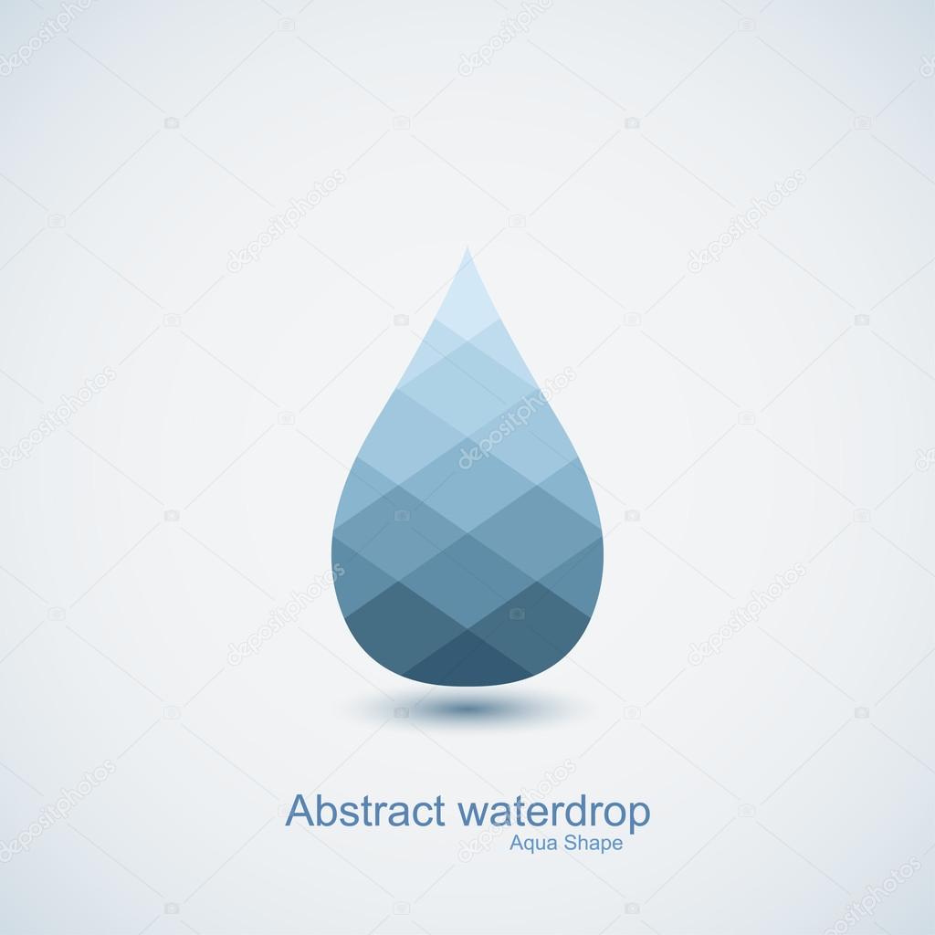 Abstract water drop icon. Vector illustration