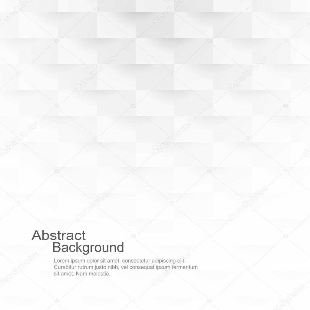 Abstract background with white 3d shapes