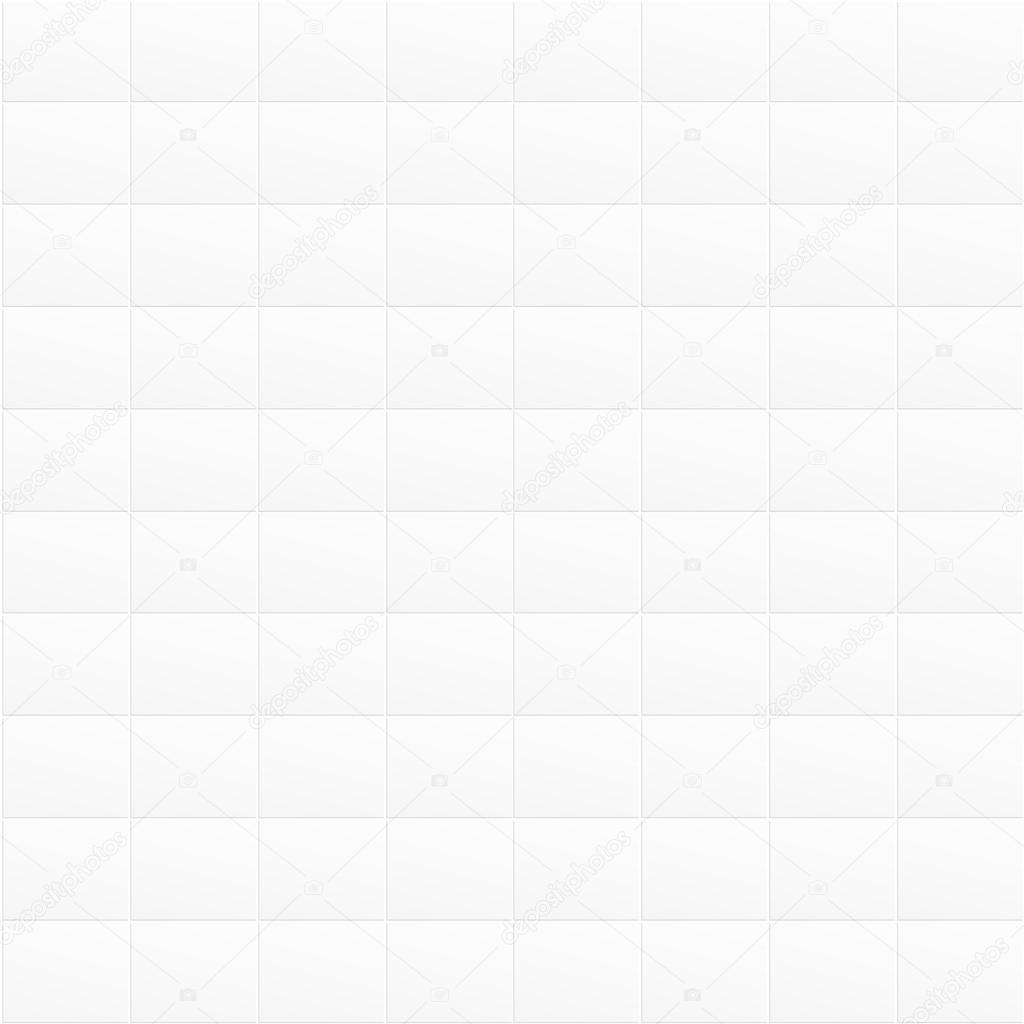 White tiles texture, vector seamless background
