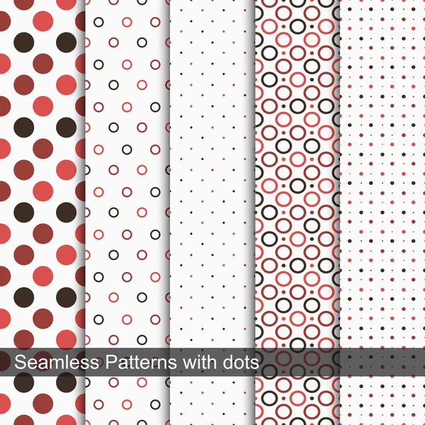 Patterns with circles and dots — Stock Vector