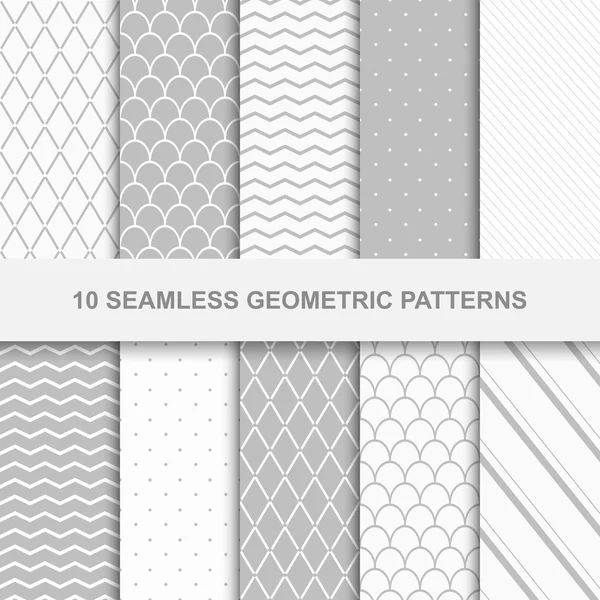 Patrones decorativos geométricos modernos — Vector de stock