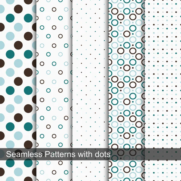 Patterns with circles and dots — Stock Vector