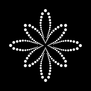 Soyut noktalı tasarım ögesi