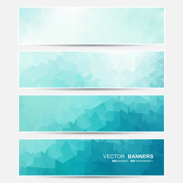 Abstract polygonal banners — Stock Vector