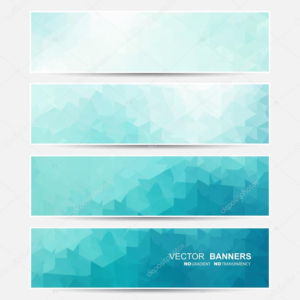 abstract polygonal banners