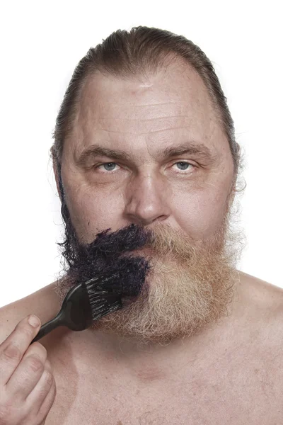 Man color a beard — Stock Photo, Image