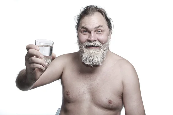 Portrait drinking man — Stock Photo, Image