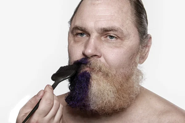 Homme couleur une barbe — Photo