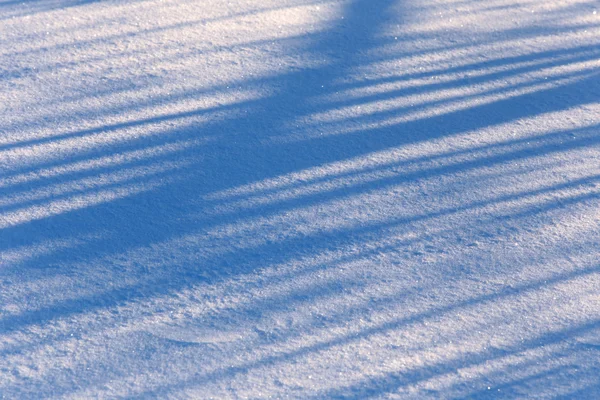 Schatten auf dem Schnee — Stockfoto