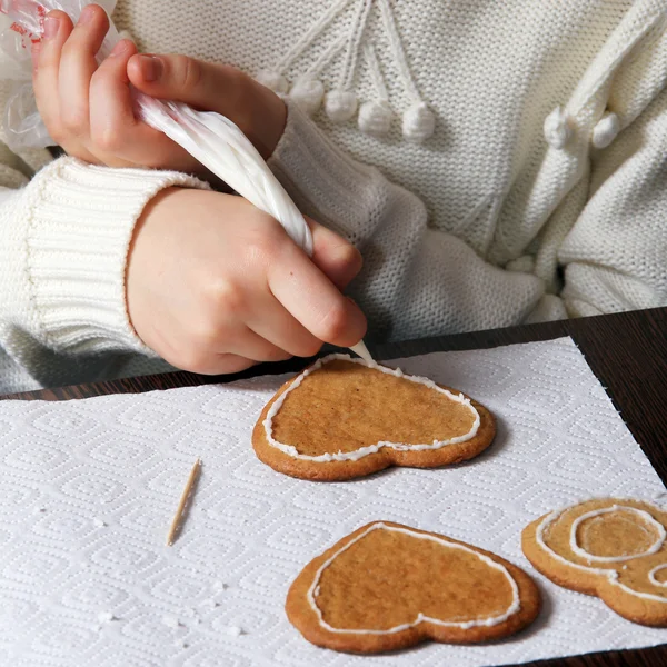 Hand-painted ginger cookies — Stock Photo, Image