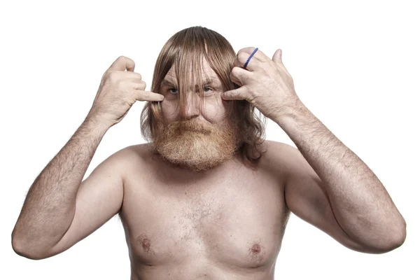 El hombre colorea la barba —  Fotos de Stock